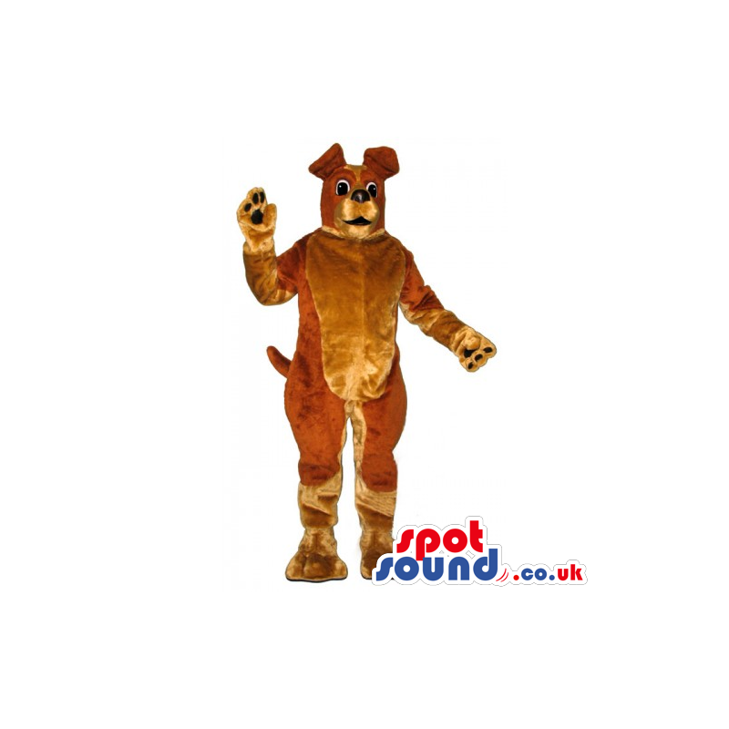 Customizable Dog Pet Mascot With Two Tones Of Brown Colors -