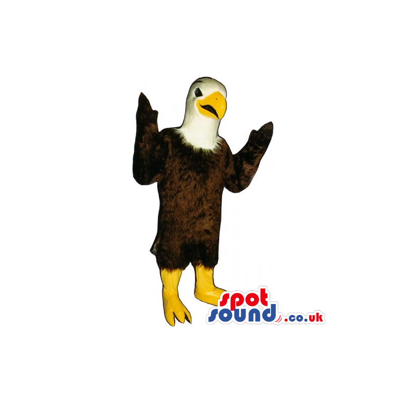 Friendly Customizable Plain American Eagle Mascot - Custom