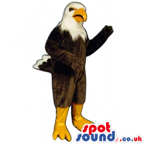 Customizable Majestic American Eagle Mascot With Yellow Beak -