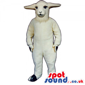 Customizable Plush Plain All White Sheep Animal Mascot