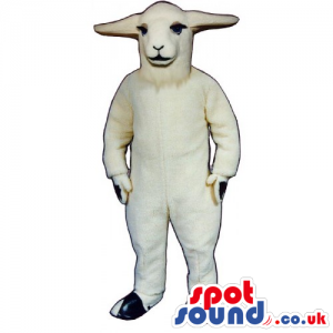 Customizable Plush Plain All White Sheep Animal Mascot - Custom