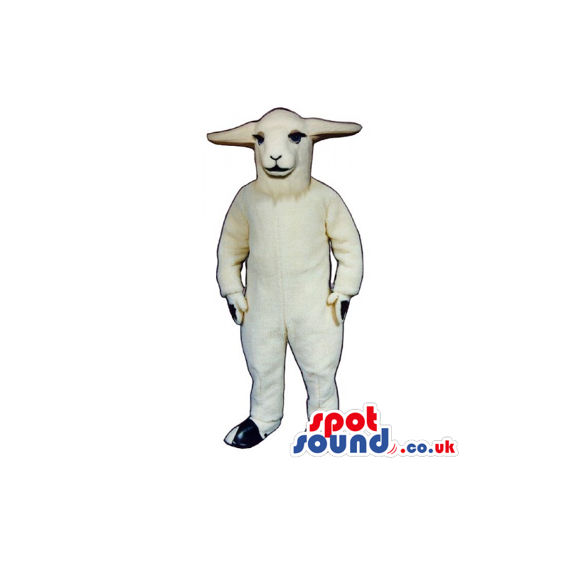 Customizable Plush Plain All White Sheep Animal Mascot - Custom