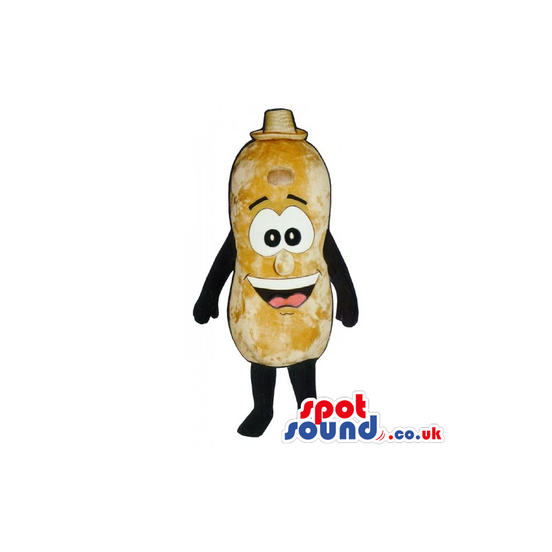 Customizable Peanut Mascot With Big Eyes And Smile - Custom