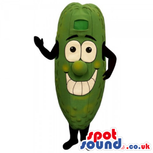 Customizable Green Cucumber Or Pickle With Funny Smile - Custom