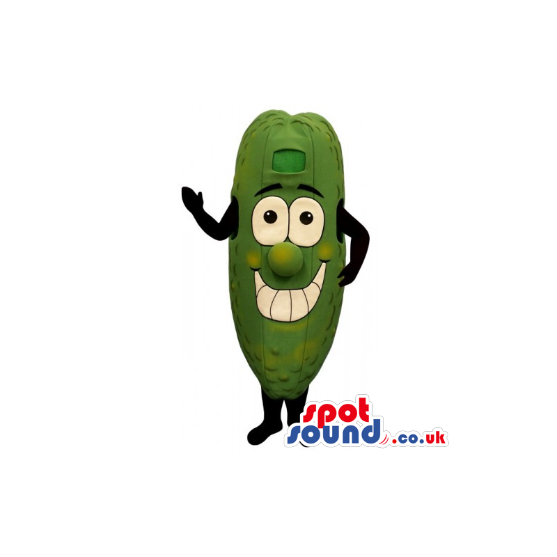 Customizable Green Cucumber Or Pickle With Funny Smile - Custom