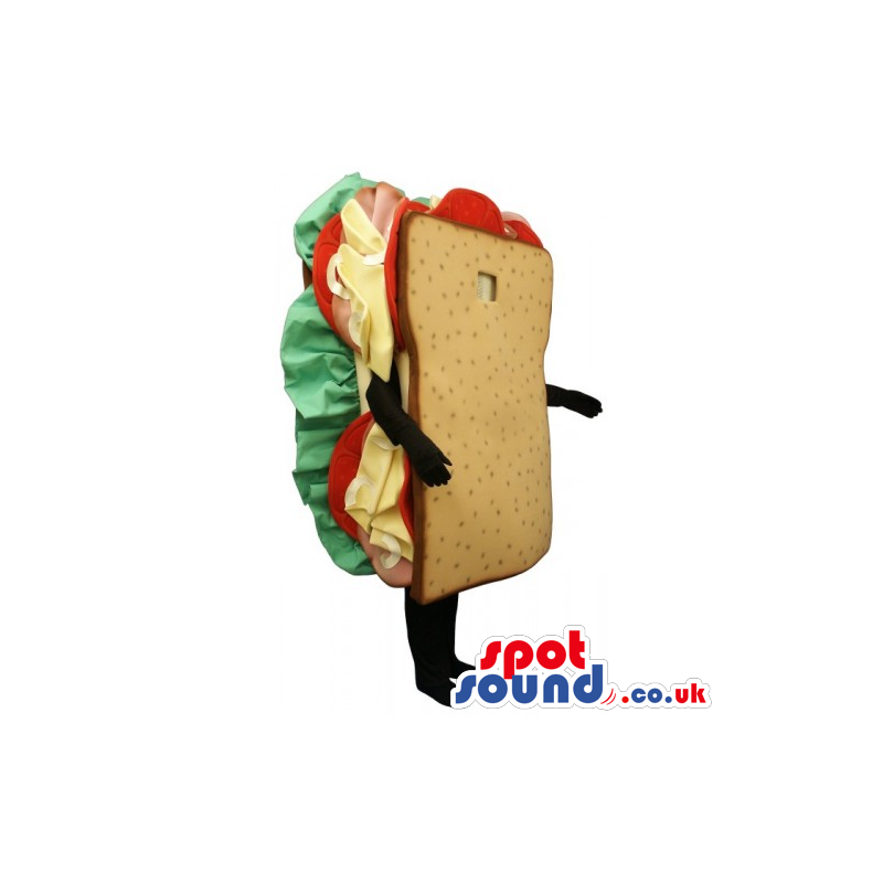 Customizable Sandwich Bread Loaf Food Mascot With No Face -