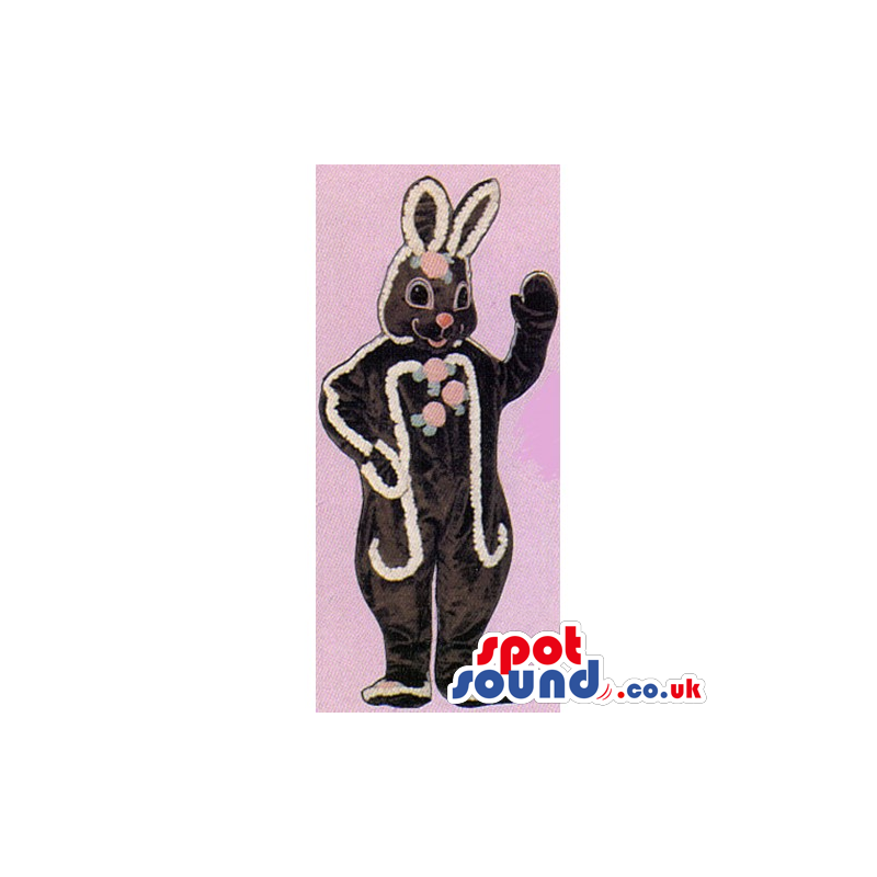 Brown Ginger Sweet Candy Rabbit Mascot With A Pink Nose -
