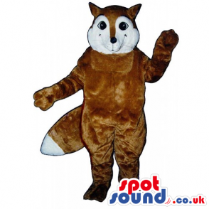 Customizable White And Brown Fox Wildlife Animal Mascot -