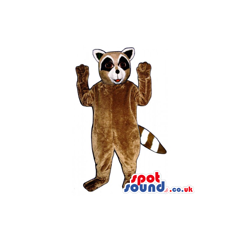 Customizable Raccoon Animal Mascot With Striped Tail - Custom