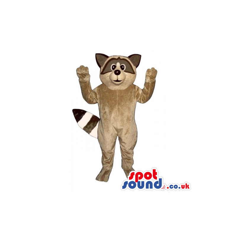 Customizable Brown And Beige Raccoon Animal Wildlife Mascot -