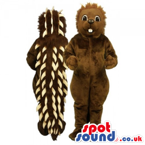 Customizable Brown Porcupine Plush Mascot With Spines - Custom