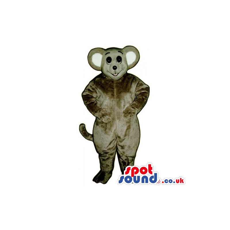 Customizable Grey Mouse Animal Mascot With White Ears - Custom