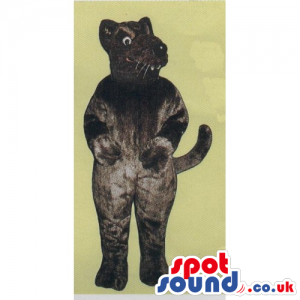 Customizable All Grey Cat Animal Mascot With Whiskers - Custom