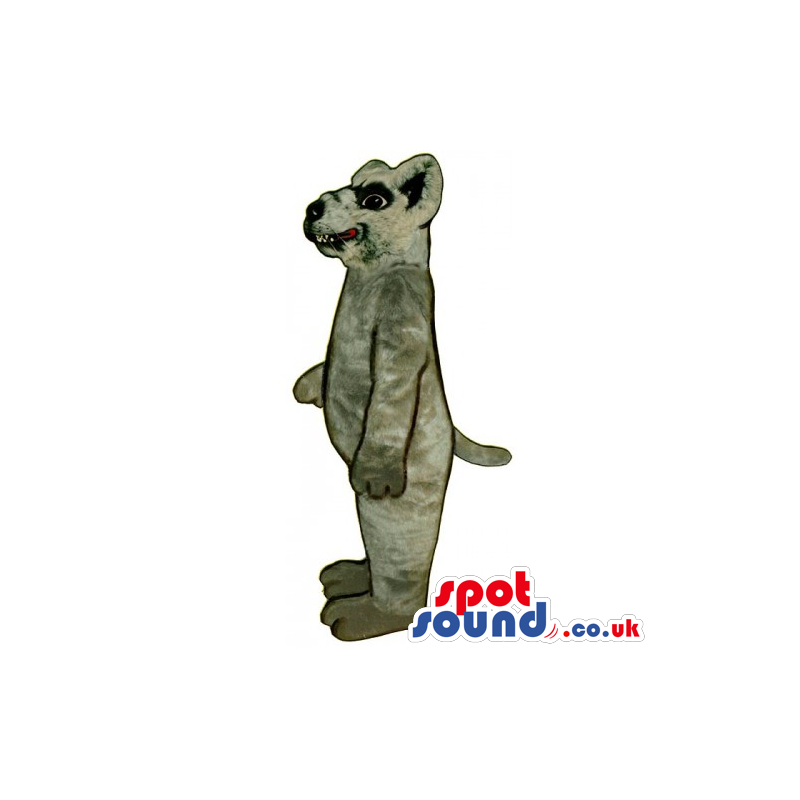 Customizable Grey Rat Animal Mascot With Showing Teeth - Custom