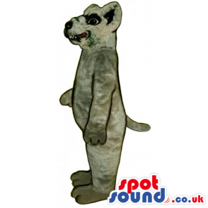 Customizable Grey Rat Animal Mascot With Showing Teeth - Custom