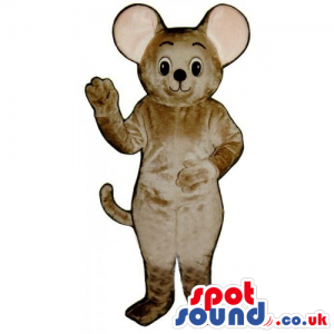 Customizable Plain All Grey Mouse Animal Plush Mascot - Custom