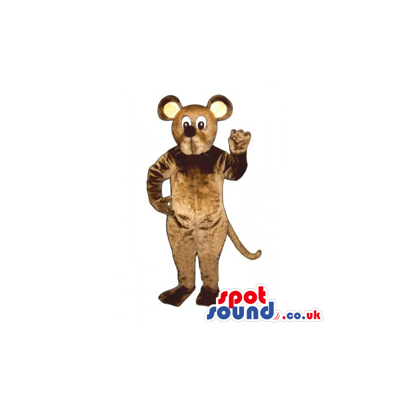 Customizable Brown Mouse Animal Mascot With Round Ears - Custom