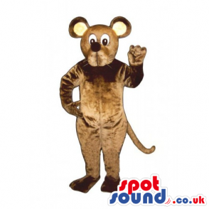 Customizable Brown Mouse Animal Mascot With Round Ears - Custom