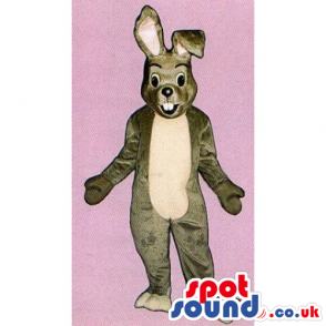 Customizable Plain Brown Rabbit Mascot With A Beige Belly -