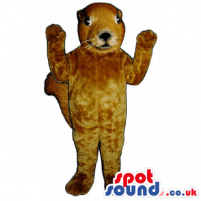 Customizable Plain All Brown Squirrel Animal Mascot - Custom