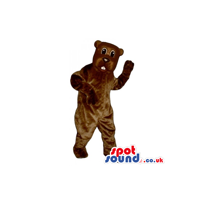 Customizable All Brown Plain Bear Wildlife Animal Mascot -