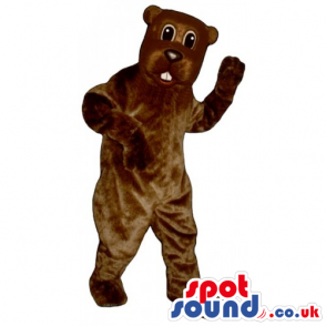 Customizable All Brown Plain Bear Wildlife Animal Mascot -