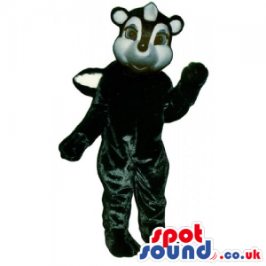 Customizable Cute White And Black Skunk Animal Mascot - Custom