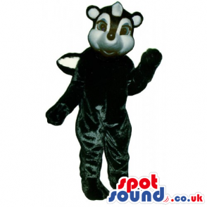 Customizable Cute White And Black Skunk Animal Mascot - Custom