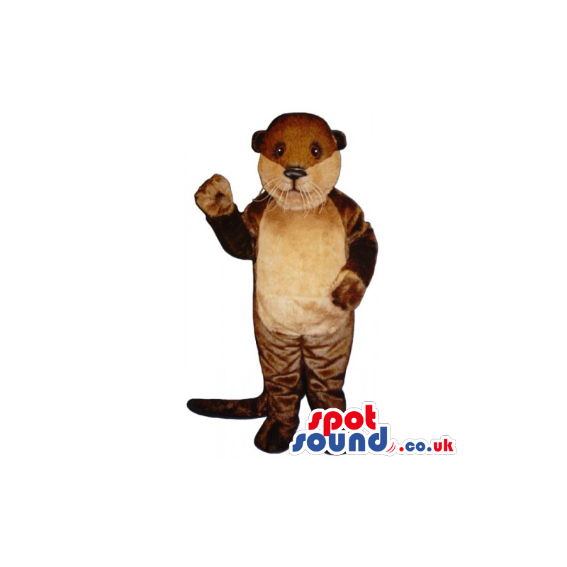 Customizable Brown And Beige Hamster Animal Pet Mascot - Custom