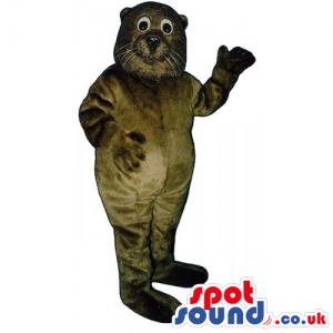 Customizable All Dark Brown Seal Water Animal Mascot - Custom