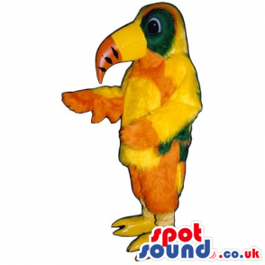 Customizable Colorful Orange And Yellow Toucan Bird Mascot -