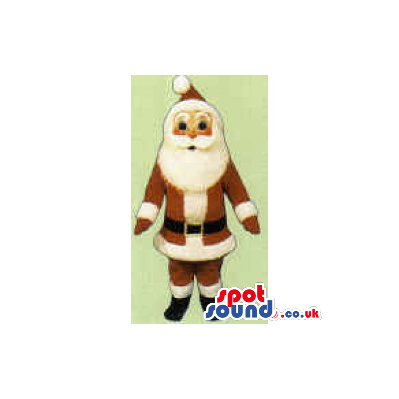 Santa Claus Character Christmas Mascot With White Beard -