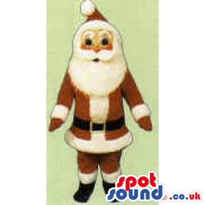 Santa Claus Character Christmas Mascot With White Beard -