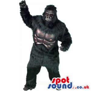 Strong Black Gorilla King-Kong Character Animal Mascot - Custom