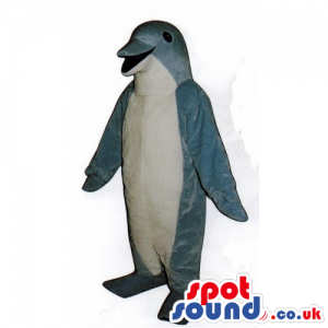 Grey Dolphin Ocean Mascot With A White Belly For Logos - Custom