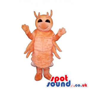 Customizable Plain Orange Plush Shrimp Or Lobster Mascot -