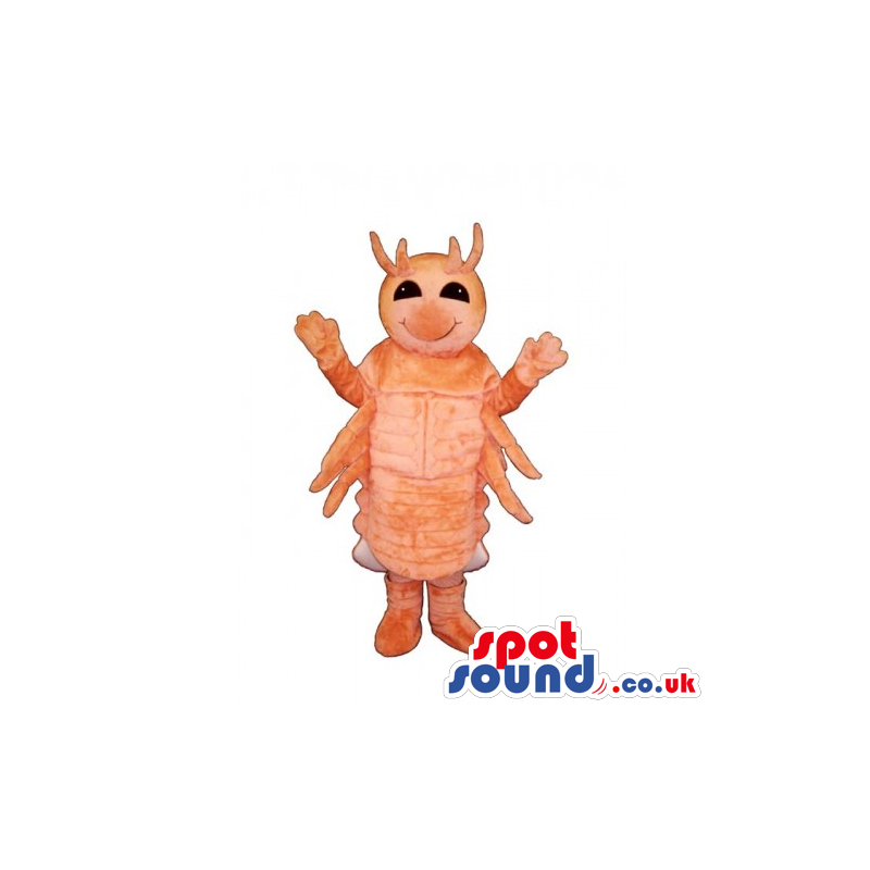 Customizable Plain Orange Plush Shrimp Or Lobster Mascot -