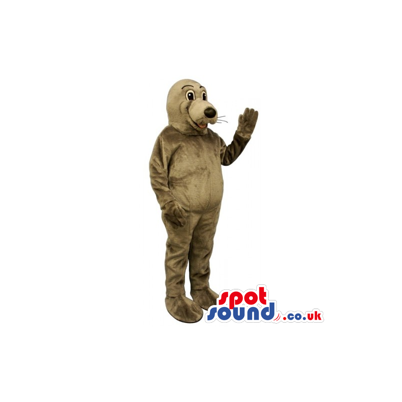 Customizable Plain Brown Plush Seal Animal Mascot - Custom