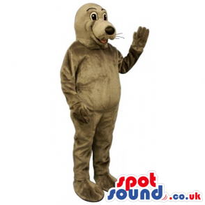 Customizable Plain Brown Plush Seal Animal Mascot - Custom