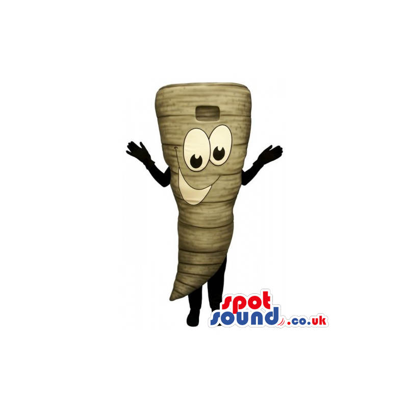 Customizable Turnip Vegetable Mascot With Funny Face - Custom