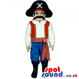 Customizable Pirate Human Mascot With Special Garments - Custom