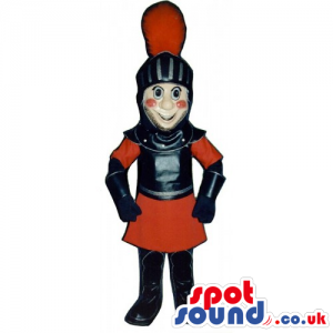 Ancient Roman Soldier Human Mascot With Special Helmet - Custom