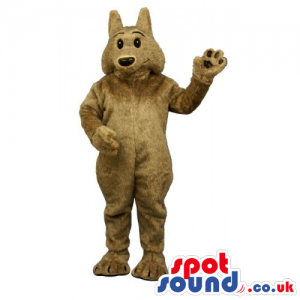 Customizable All Brown Plain Plush Wolf Animal Mascot - Custom