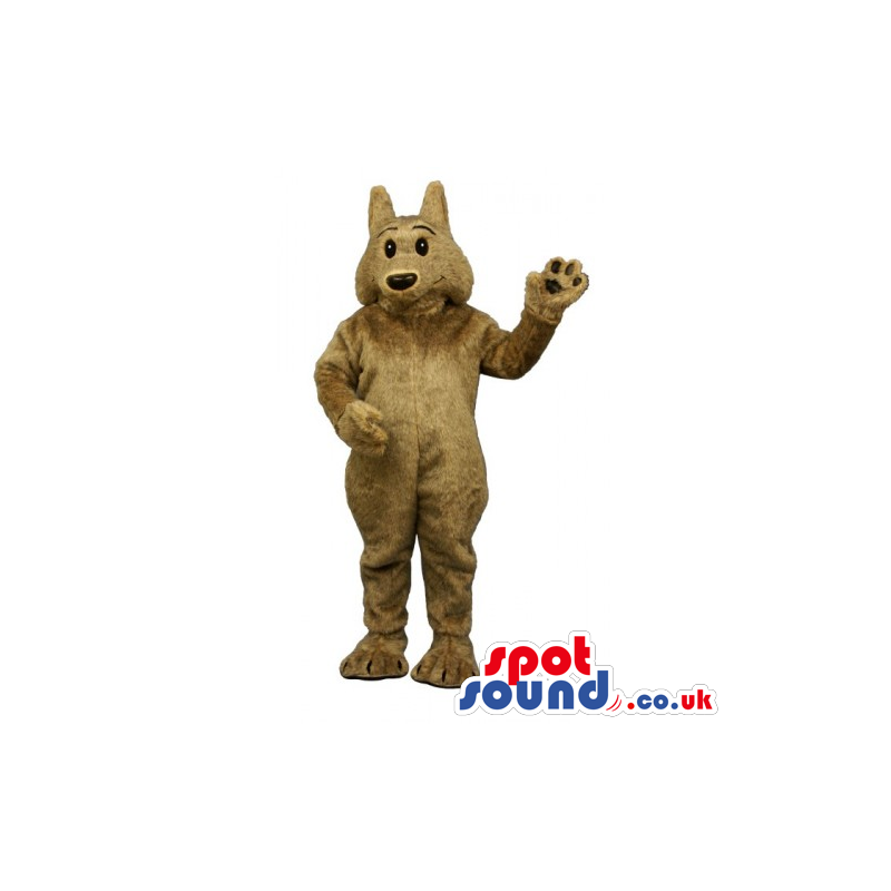 Customizable All Brown Plain Plush Wolf Animal Mascot - Custom