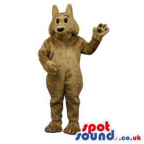 Customizable All Brown Plain Plush Wolf Animal Mascot - Custom