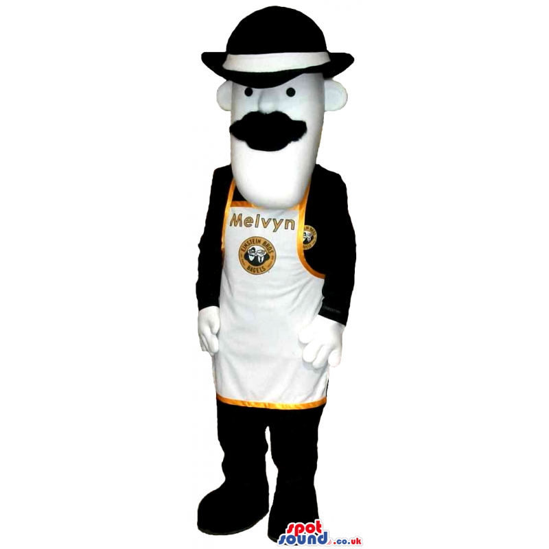 Buy Mascots Costumes in UK - Character Mascot With A Mustache, A Hat And An  Apron For Logos Sizes L (175-180CM)