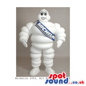 Famous Michelin Tyre Brand Name White Character Mascot - Custom
