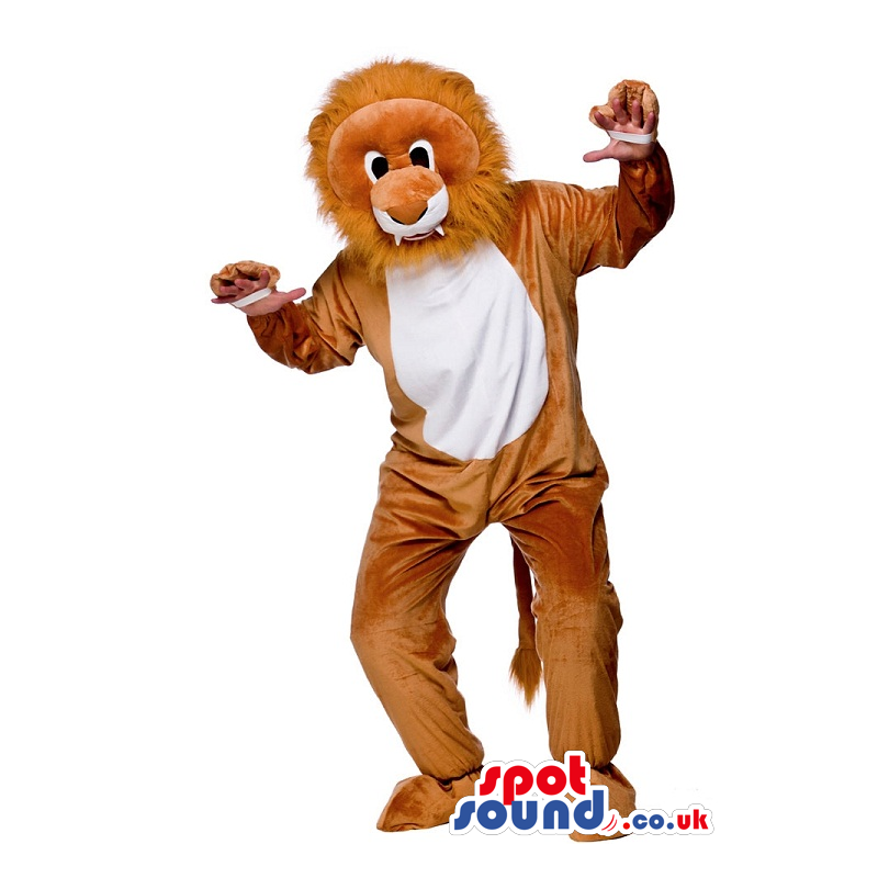 Customizable Lion Mascot With Comfortable Option For Your Hands