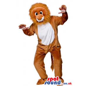 Customizable Lion Mascot With Comfortable Option For Your Hands