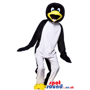 Customizable Funny Penguin Mascot With White Front Body -